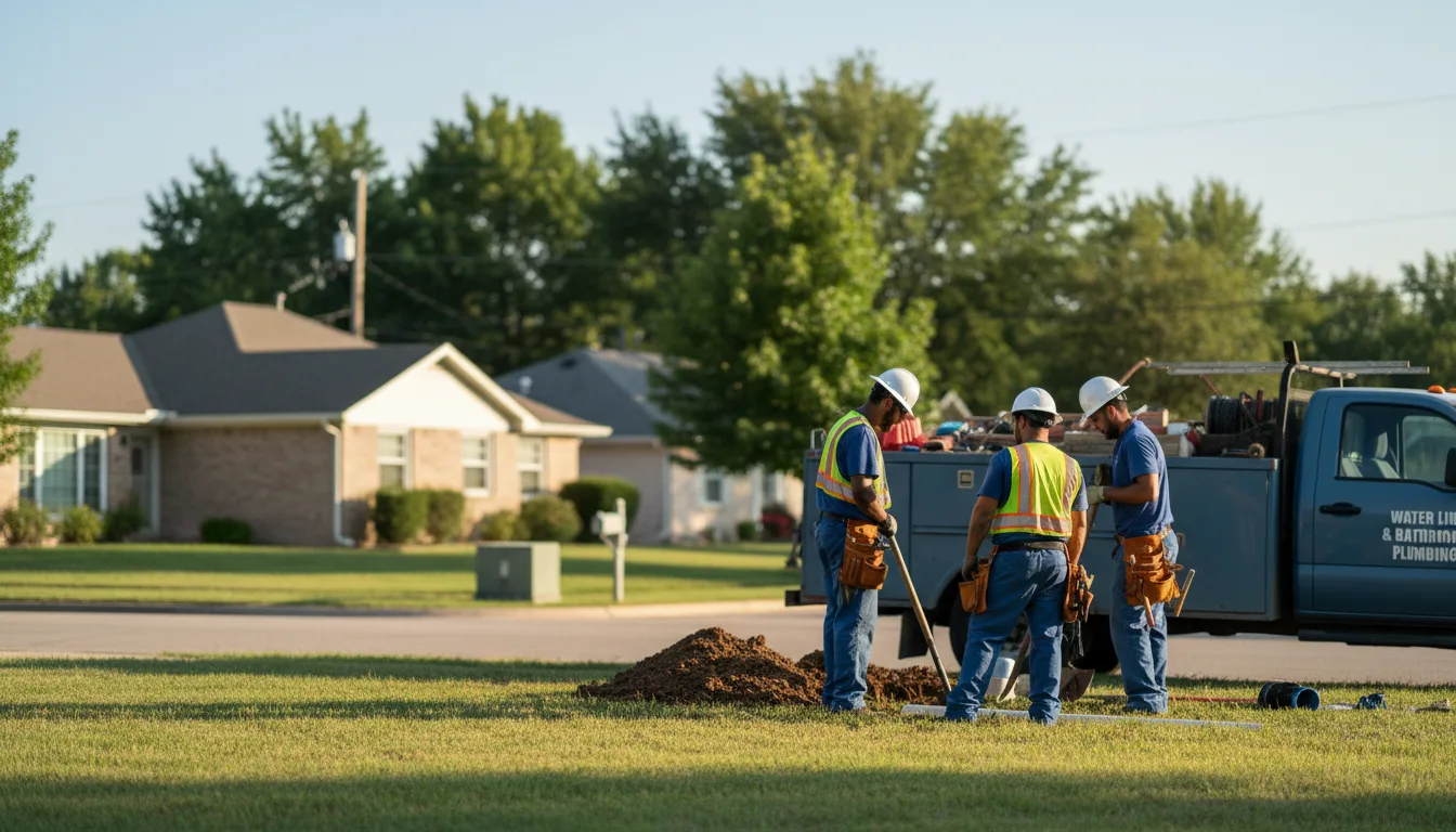 Residential water line and bathroom plumbing service in Pell Lake, WI